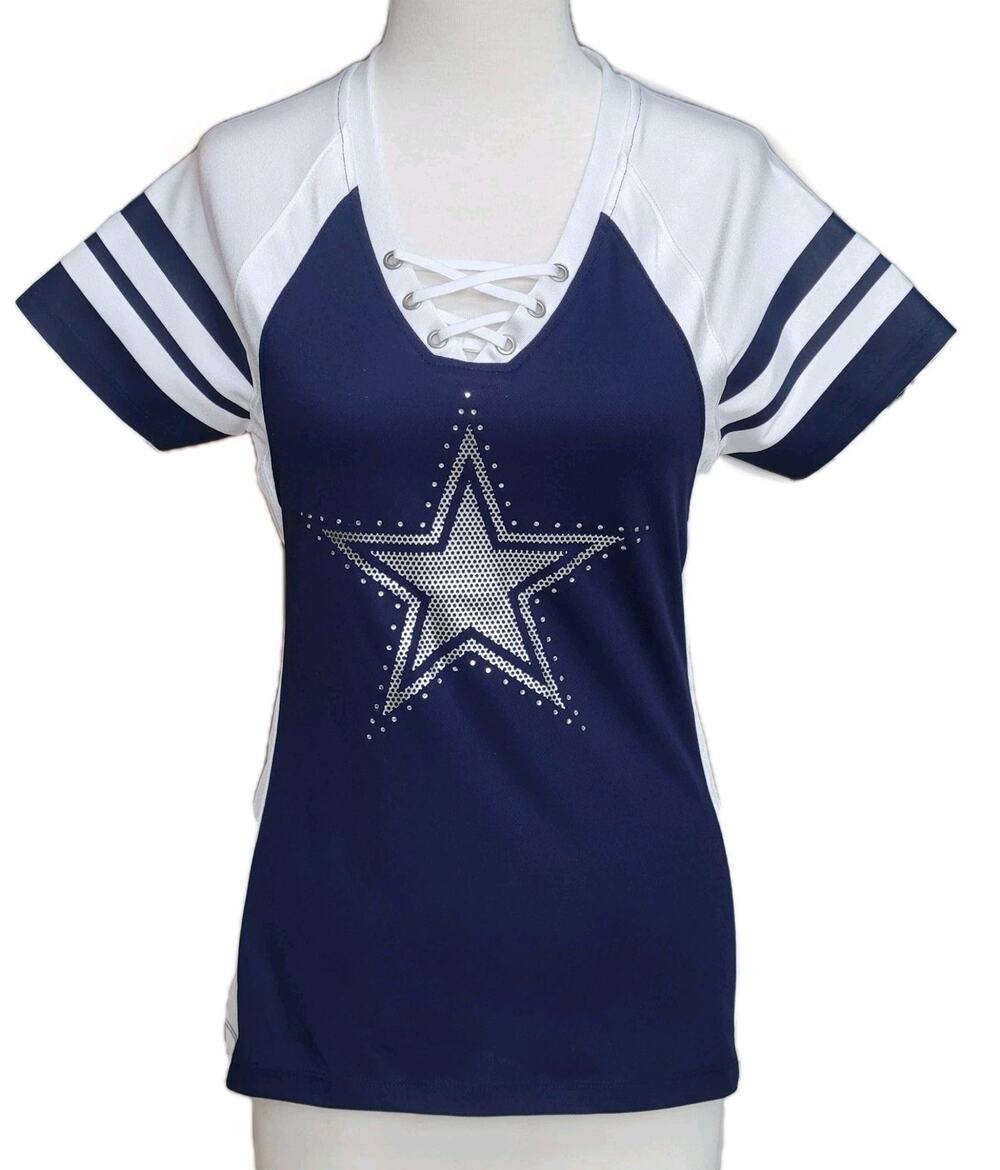 Dallas Cowboys NFL Women's Navy Rayna T-Shirt Small